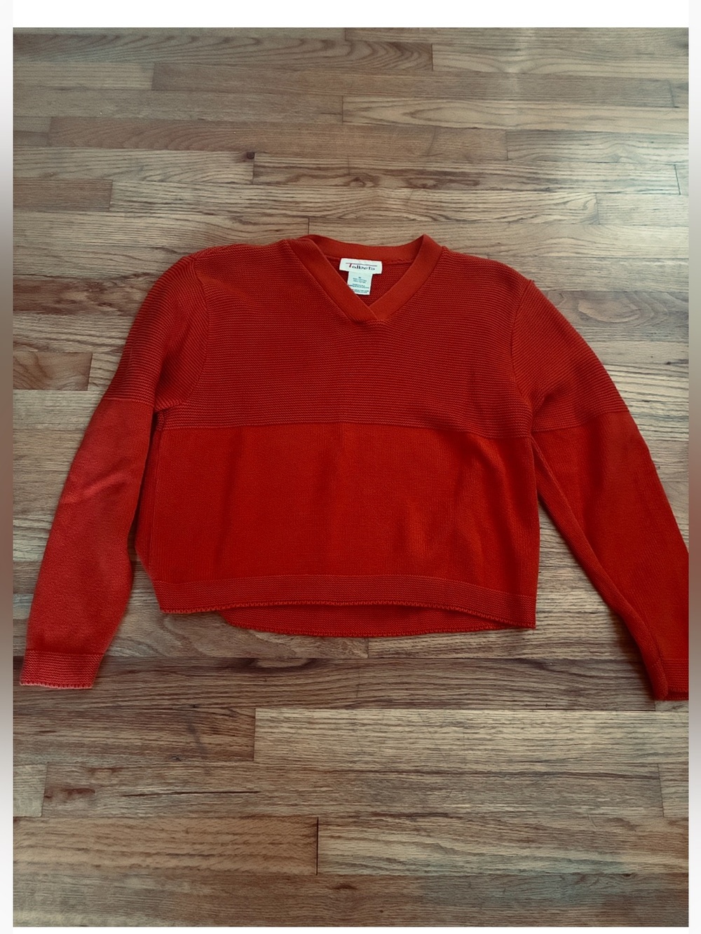Talbots Y2K Burnt Orange Sweater Size Medium .